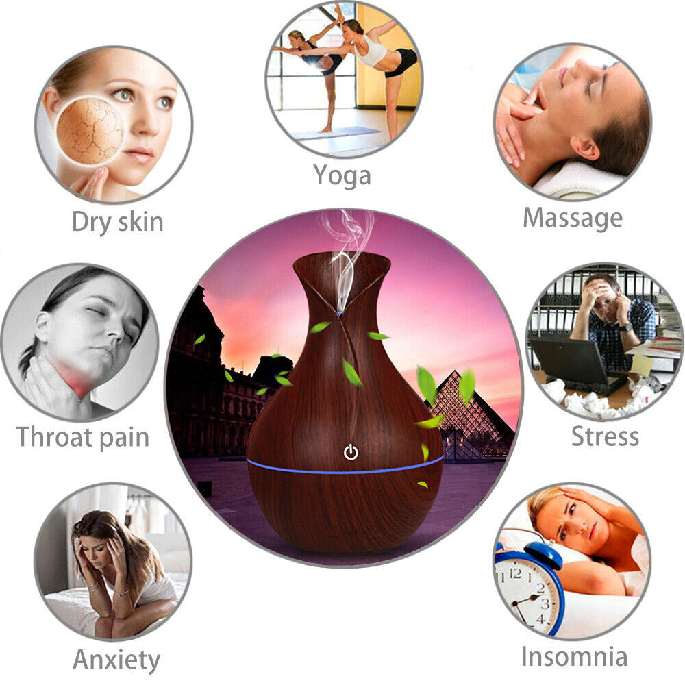 USB Aroma Diffuser & Humidifier – 7-Color LED Mood Light